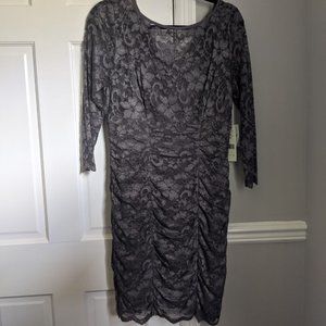 Eliza J Ruched Lace cocktail dress size 12